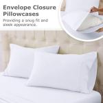 Homilay Twin Size Bed Sheet Set - 3 Piece Soft Microfiber Sheets with Deep Pockets, Cooling Technology, and Wrinkle-Free Pillowcase. Hotel-Quality, Durable Bedding, Brilliant White