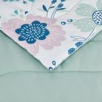 Amazon Basics 2 Piece Microfiber Kid's Comforter and Pillow Sham Set, Toddler, Purple Flowers, Floral
