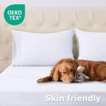Homilay Twin Size Bed Sheet Set - 3 Piece Soft Microfiber Sheets with Deep Pockets, Cooling Technology, and Wrinkle-Free Pillowcase. Hotel-Quality, Durable Bedding, Brilliant White