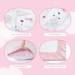 david's kids 4 Piece Toddler Bedding Set - Soft Breathable Toddler Bedding Set for Girls, Includes Quilted Comforter, Flat Sheet, Fitted Sheet and Pillowcase, Princess