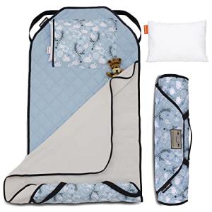 Tot Cot Kids Nap Mat - Toddler Preschool Daycare Bedding Cover with Blanket and Pillow - Ages 2 Yrs to 5 Yrs