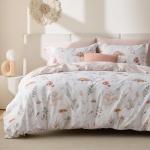 Bedsure Duvet Cover Queen Size - 100% Cotton Reversible Cute Flower Floral Queen Duvet Cover Set with Zipper Closure, 3 Pieces Soft & Breathable Shell Beige Bedding Set with 2 Pillow Shams 20"x26"