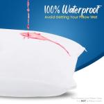 Utopia Bedding Waterproof Queen Size Pillow Protectors Zippered (4 Pack, White), Dust Mite and Bed Bug Proof Pillow case Protectors, Moisture Wicking Pillow Encasement Covers 20 x 28 Inches