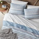 Nautica- Twin Quilt Set, Cotton Reversible Bedding with Matching Sham, Dorm Room Essentials (Jettison Grey, Twin)
