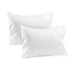 Travel Pillowcase 14x20 500 Thread Count Egyptian Cotton Set of 2 Toddler Pillowcase Zipper Closer 100% Egyptian Cotton (Toddler Travel 14x20 Zipper, White Solid)