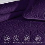 Whale Flotilla Queen Quilt Bedding Set, Soft Purple Bedspreads Quilts Queen Full Size for All Seasons, 3 Pieces Lightweight Geometric Star Pattern Coverlet