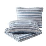 Nautica- Twin Quilt Set, Cotton Reversible Bedding with Matching Sham, Dorm Room Essentials (Jettison Grey, Twin)