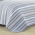 Nautica- Twin Quilt Set, Cotton Reversible Bedding with Matching Sham, Dorm Room Essentials (Jettison Grey, Twin)