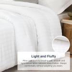 Quataly White Queen Comforter Set - 3 Pieces Seersucker Lightweight Bedding Comforter Sets (1 Soft Fluffy Comforter & 2 Pillowcases) - All Seasons Cozy Modern Bed Sets