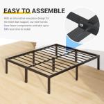 Avenco Full Size Bed Frame - 14 Inch High Metal Platform Bed Frame Full Size with Storage Space Under Bed, Heavy Duty Steel Slat Support, No Box Spring Needed, Easy Assembly