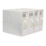 Bed Sheet Organizer Set - 4 Pack Premium Foldable Organizers for Sheets, Comforters, & Linens - Fits Neatly in Closet or Under Bed - Sturdy Oxford Cloth with Premade Labels - Home Storage Solution