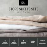 Bed Sheet Organizer Set - 4 Pack Premium Foldable Organizers for Sheets, Comforters, & Linens - Fits Neatly in Closet or Under Bed - Sturdy Oxford Cloth with Premade Labels - Home Storage Solution