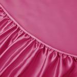 Horbaunal 4 Piece Satin Sheet Set Twin Size Luxury Silky & Soft Hot Pink Satin Twin Bed Sheet Set with 16" Deep Pocket, 1 Fitted Sheet, 1 Flat Sheet, 2 Pillowcases