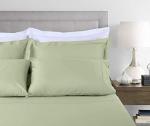 Threadmill Cotton Queen Sheet Set | 100% Cotton Sheets for Queen Size Bed | Solid Sateen Queen Bed Sheets Set with 16” Deep Pocket | Soft Breathable 4-Piece Cooling Bedding Sheet Set | Sage Green