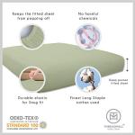 Threadmill Cotton Queen Sheet Set | 100% Cotton Sheets for Queen Size Bed | Solid Sateen Queen Bed Sheets Set with 16” Deep Pocket | Soft Breathable 4-Piece Cooling Bedding Sheet Set | Sage Green