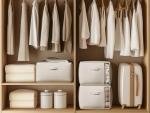 TomVista Large Canvas Clothes Storage Bags with Thick Handles and Clear Window, Foldable Cotton Linen Closet Organizer for Clothing, Blankets and Bedding, 70L, 3 Pack, Beige