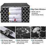 WISELIFE Storage Bags 100L 6-Pack Large Blanket Clothes Organization and Storage Containers for Bedding, Comforters, Foldable Organizer with Reinforced Handle, Clear Window, Sturdy Zippers