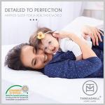 Threadmill Cotton Queen Sheet Set | 100% Cotton Sheets for Queen Size Bed | Solid Sateen Queen Bed Sheets Set with 16” Deep Pocket | Soft Breathable 4-Piece Cooling Bedding Sheet Set | Sage Green