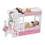 Emily Rose 18" Doll Wooden Furniture Pink Bedroom Bunk Bed Beds with Large Clothes Storage Drawer, Desk, Chair, Bedding Sets & Ladder - Toy Bunkbed Accessories Organizer | USA Business
