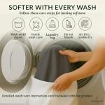 Cloud Scape Linen 100% Egyptian Cotton King Sheets Set – 1000 Thread Count, 4-Piece Soft Hotel Quality Bedding Set,Deep Pockets up to 16”, Charcoal Grey