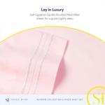 1800 Thread Count Sheet Set – Soft Egyptian Quality Brushed Microfiber Sheets – Luxury Bedding Set with Flat Sheet, Fitted Sheet, Pillow Cases, Full, Pale Pink, Sheet Set