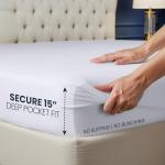 Utopia Bedding Waterproof 5-Sided Mattress Protector Twin Size, Premium Breathable Mattress Cover, Fitted Style with Stretchable Pockets (White)