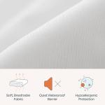 Linenspa Zippered Mattress Encasement – King Size Waterproof Mattress Protector – Quiet Cover & Complete protection – Dorm Room Essentials, White