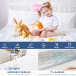 GRT Full Mattress Protector Waterproof, 100% Waterproof Quilted Fitted Mattress Pad, Noiseless Hollow Cotton Mattress Cover, fits up to 18" Deep, Dust Proof White