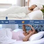 GRT Full Mattress Protector Waterproof, 100% Waterproof Quilted Fitted Mattress Pad, Noiseless Hollow Cotton Mattress Cover, fits up to 18" Deep, Dust Proof White