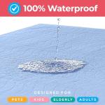 Utopia Bedding Washable Underpads 34" x 36" (Pack of 4), Waterproof Reusable Heavy Absorbency Incontinence Bed Pads for Adults, Kids, Elderly and Pets, Bedwetting Pads for Sofa and Couch (Blue)