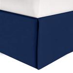 Elegant Comfort 1-Piece Solid Bed Skirt, 1500 Premium Hotel Quality Microfiber, Minimalist Design with a Modern Look- Easy Care, Wrinkle and Stain Resistant, Bedskirt, King, Midnight Navy