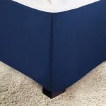 Elegant Comfort 1-Piece Solid Bed Skirt, 1500 Premium Hotel Quality Microfiber, Minimalist Design with a Modern Look- Easy Care, Wrinkle and Stain Resistant, Bedskirt, King, Midnight Navy
