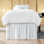 Mattress-Homes Ruffled Dorm Bed Skirt, Twin XL, 36-Inch Drop, Tailored with Split Corners, White Dust Ruffle for Lofted College Beds, Twin Extra Long Dorm Bedding Essential