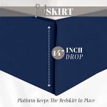 Elegant Comfort 1-Piece Solid Bed Skirt, 1500 Premium Hotel Quality Microfiber, Minimalist Design with a Modern Look- Easy Care, Wrinkle and Stain Resistant, Bedskirt, King, Midnight Navy