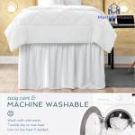 Mattress-Homes Ruffled Dorm Bed Skirt, Twin XL, 36-Inch Drop, Tailored with Split Corners, White Dust Ruffle for Lofted College Beds, Twin Extra Long Dorm Bedding Essential