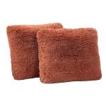 TOONOW Set of 2 Decorative Throw Pillow Covers 18x18,Fluffy Pillow CoversLuxury Faux Fur Sofa Pillow Covers for Sofa Couch Living Room Bedroom, No Pillow Insert