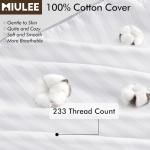 MIULEE 18x18 Pillow Inserts, Firm and Fluffy Decorative Square Throw Pillows for Couch Sofa Bed, Down Alternative with 100% Cotton Cover Pack of 2