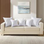 MIULEE 18x18 Pillow Inserts, Firm and Fluffy Decorative Square Throw Pillows for Couch Sofa Bed, Down Alternative with 100% Cotton Cover Pack of 2