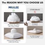 MIULEE 18x18 Pillow Inserts, Firm and Fluffy Decorative Square Throw Pillows for Couch Sofa Bed, Down Alternative with 100% Cotton Cover Pack of 2