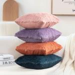 TOONOW Set of 2 Decorative Throw Pillow Covers 18x18,Fluffy Pillow CoversLuxury Faux Fur Sofa Pillow Covers for Sofa Couch Living Room Bedroom, No Pillow Insert
