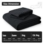 Lavsiry Black Quilt Queen Size with Striped Pattern, Lightweight Soft Summer Thin Microfiber Bedspread & Coverlet Bedding Set for All Seasons - 3 Piece(1 Quilt, 2 Pillow Shams)