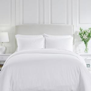 California Design Den 3 Pc Full/Queen Duvet Cover Set - Winner Good Housekeeping Best Bedding Awards 2025, 400 Thread Count Sateen, 100% Cotton Duvet Cover Queen Size,Button Closure,Corner Ties -White