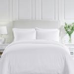 California Design Den 3 Pc Full/Queen Duvet Cover Set - Winner Good Housekeeping Best Bedding Awards 2025, 400 Thread Count Sateen, 100% Cotton Duvet Cover Queen Size,Button Closure,Corner Ties -White