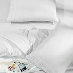 SONORO KATE Bed Sheet Set Super Soft Microfiber 1800 Thread Count Luxury Egyptian Sheets Fit 18-24 Inch Deep Pocket Mattress Wrinkle-6 Piece (White, Queen)