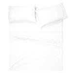 Belizzi Home Cotton Rich Queen Sheet Set - 4 Piece Deep Pocket Bedding Sets Queen with Marrowing - Ultra Soft, Wrinkle Resistant, Quick Dry, Easy Care Queen Sheets - White