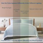 THE COTTON & SILK®️ 100% Luxury Long-Staple Cotton Duvet Cover Set - Soft & Breathable - Include 1 Duvet Cover (Corner Ties & Hidden Zipper), 2 Pillow Shams - Misty Blue + White, King/California King