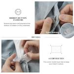 Simple&Opulence 100% Linen Duvet Cover Set, 3 PCS Natural French Flax Dusty Blue Ruffle Duvet Cover King Size, Breathable Comfy Linen Bedding Comforter Cover with 2 Pillowcases(Dusty Blue, 104" X 92")