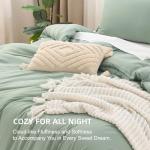 Litanika King Size Comforter Set Sage Green, 3 Pieces Lightweight Solid Comforter King Size, All Season Fluffy Down Alternative Comforter Bed Set Quilt Blanket