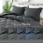 HYLEORY Queen Comforter Set with 2 Pillow Shams - Grey Fluffy Down Alternative Bedding Comforter Sets, Lightweight Luxury Soft Cooling Bed Sets for All Season