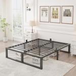 Yitong Angel 14 Inch Queen Bed Frame,3500 lbs Heavy Duty Metal Platform, Steel Slats Support/No Box Spring Needed/Noise Free/Non-Slip/Easy Assembly